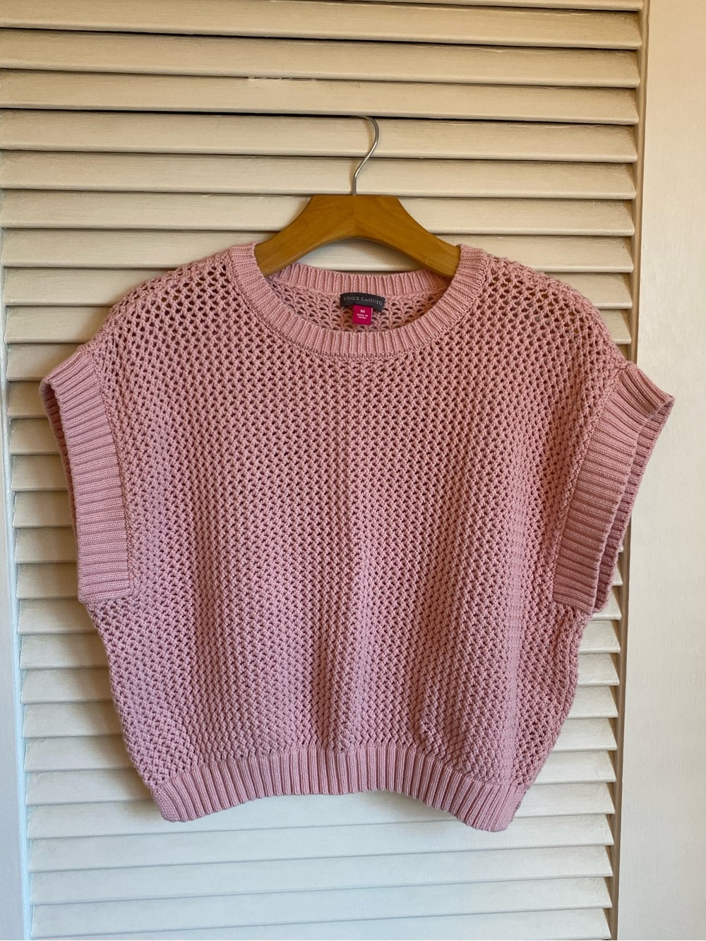 Vince Camuto Baby Pink Sleeveless Sweater